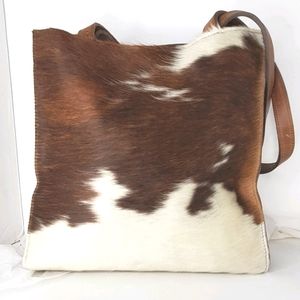 Two Bar West Leather and Pony Cow Hair Bag